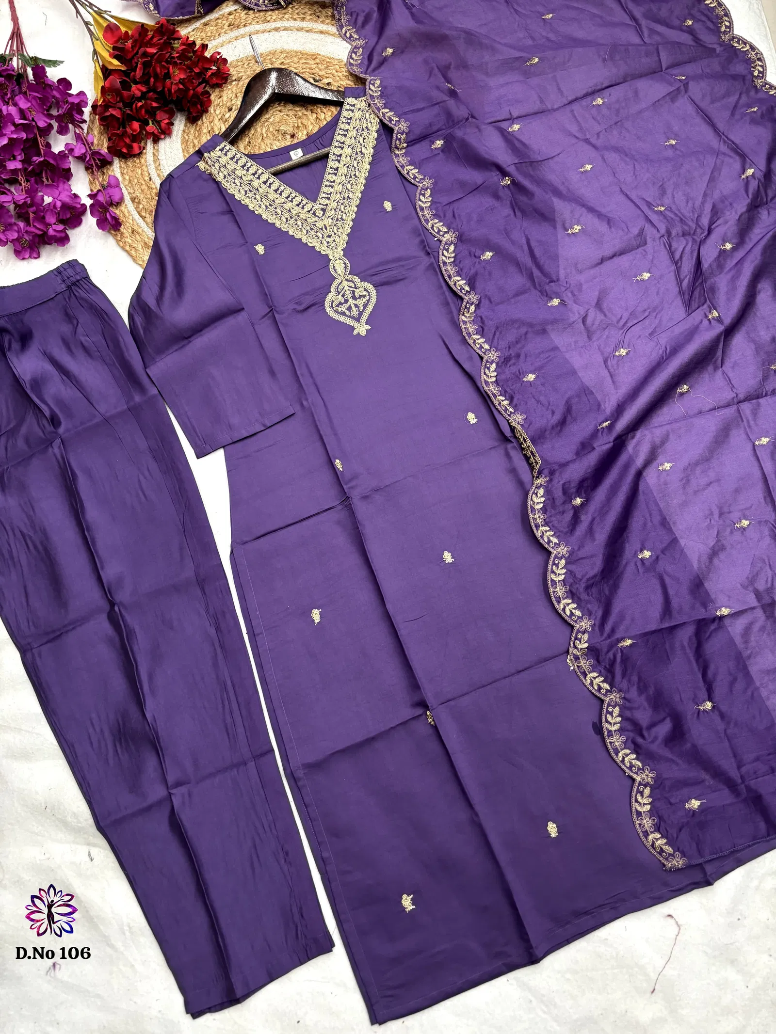 KF 106 Kalaai Viscose Chanderi Embroidery Kurti With Bottom Dupatta Orders In India